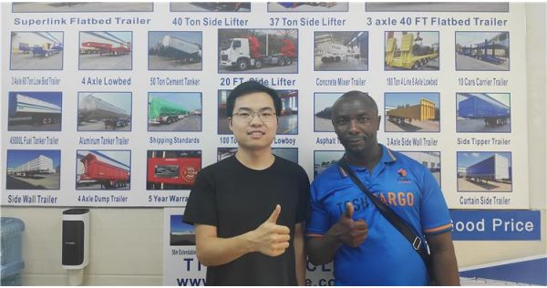 Kenya Customer Visits to Customize 4 Axle Dump Semi Trailer