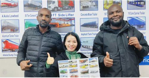 Namibian Customers Come to Tongya to Buy Superlink Flatbed Trailer