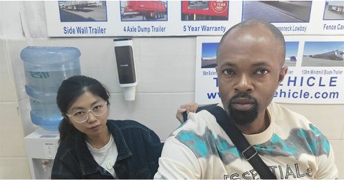 Tanzania Customers Came to Tongya Vehicle to Purchase Flatbed Semi Trailer