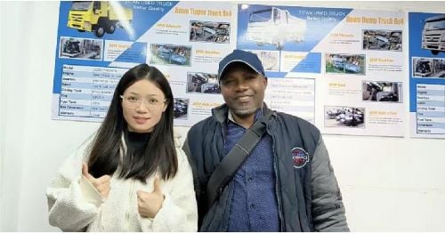 Burkina Faso Customer Visit Tongya Bought Used Howo Tractor Truck