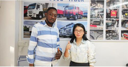 Burkina Faso Customers Visited Tongya and Purchased 3 Axle Lowbed Semi Trailer