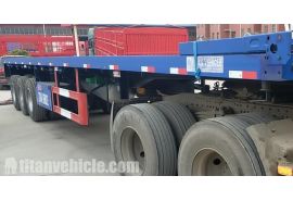 3 Axle Flatbed Trailer with Front Wall will be sent to Nigeria Lagos