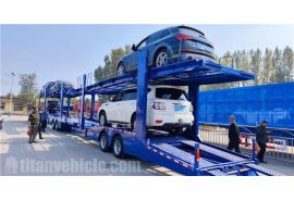 Mexico Customers Visit Tongya Car Carrier Trailer