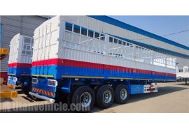 Tri Axle Fence Cargo Semi Trailer will export to Tanzania