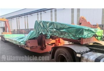 4 Axle 120 Ton Detachable Gooseneck Lowboy Trailer will be shipped to Guam