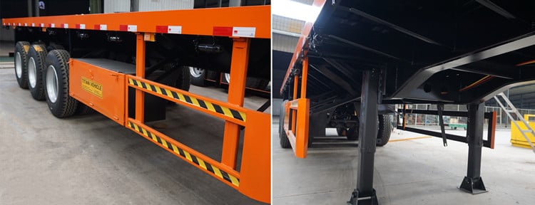 Tri Axle Trailer for Sale | Tongya 40 Ft Flatbed Trailer Use the Best Steel Material