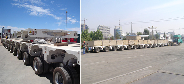 What is use of multi axle trailers in transportation?