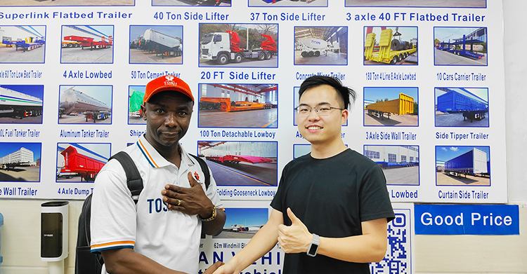 Jamaican Customer Purchased 40 Ft Flatbed Trailer from Tongya Vehicle