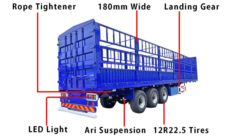 Tongya Fence Semi Trailer for Sale In Tanzania 