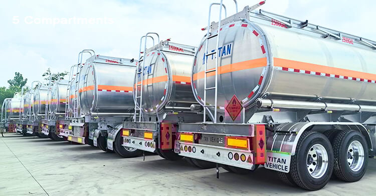 2 Axle Aluminum Tanker Trailer for Sale in Haiti