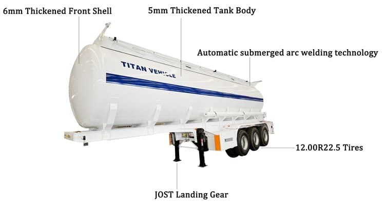 Tri Axle Oil Tanker Semi Trailer for Sale in Guinea