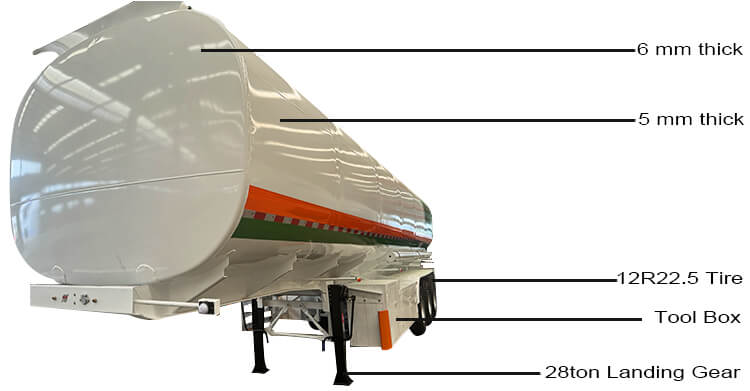 3 Axle Fuel Tanker Trailer for Sale in Senegal