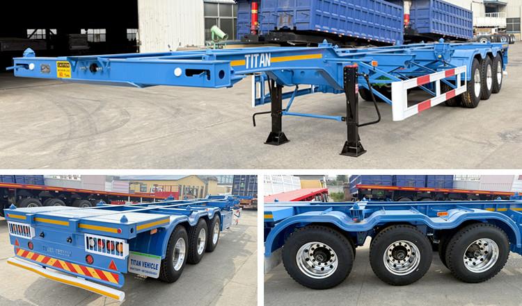 Tri Axle Container Chassis Skeleton Trailer for Sale in Jamaica