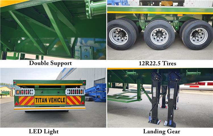 Tri Axle Flatbed Container Trailer for Sale In Saudi Arabia