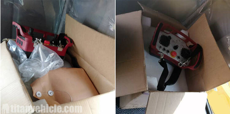 Remote control of the 20ft side lifter