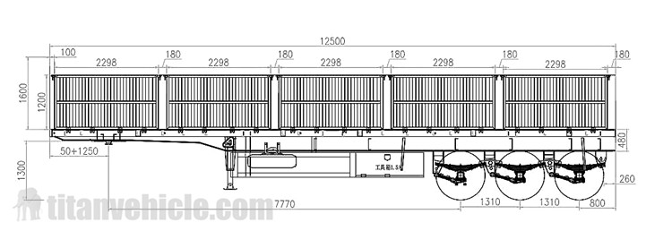 Tri Axle Side Wall Truck Trailer for Sale in Nigeria