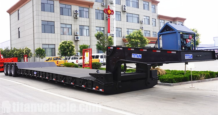 80ton 3 Axle Low Bed Gooseneck Trailer for Sale in Kenya