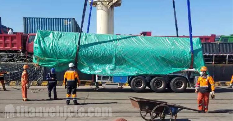 Tri Axle Oil Tanker Trailer with 7 Compartments Package