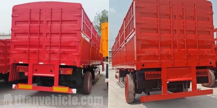 Tri Axle 40 Ton Fence Cargo Semi Trailer for Sale in Benin