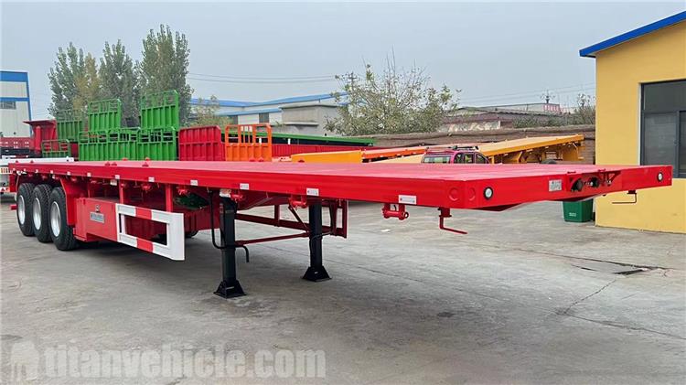 Tri Axle 40ft Flatbed Trailer for Sale In Tanzania