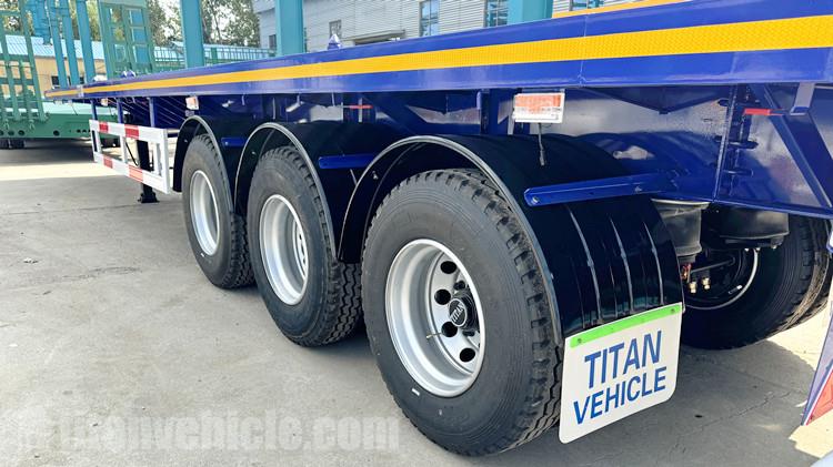Tongya Vehicle Tri Axle Flat Deck Trailer for Sale in Tanzania