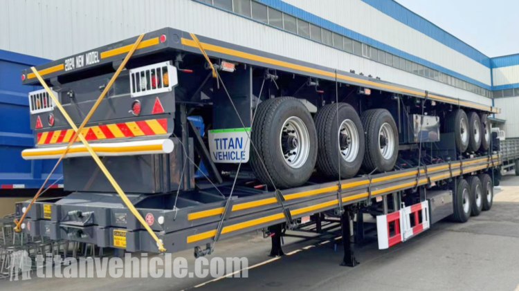 Tri Axle Flatbed Trailer Price  Cheap Flatbed Trailers for Sale Near Me in Mauritius