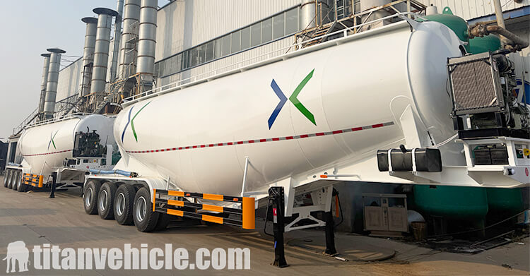 4 Axle 50 Cbm Dry Bulk Cement Tanker for Sale in Ghana