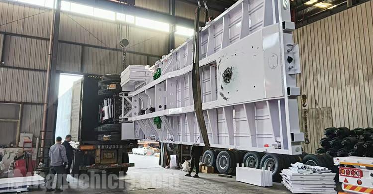 Triaxle Dropside Semi Trailer Ready Ship to Zimbabwe