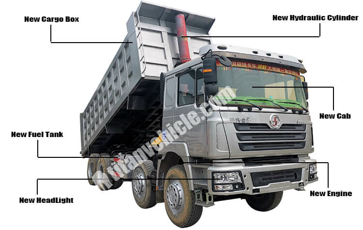 8x4 Shacman Used Dump Truck for Sale in Ghana