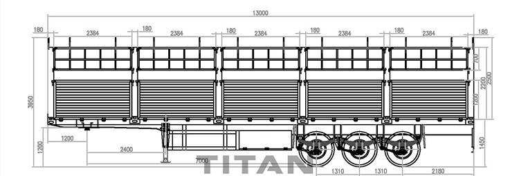 Technical drawing of Tongya fence trailer