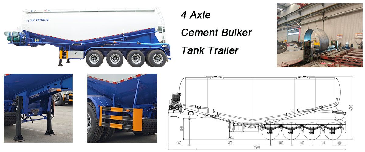 Dry Bulk Tanker Trailer  Pneumatic Dry Bulk Trailer for Sale in Zambia