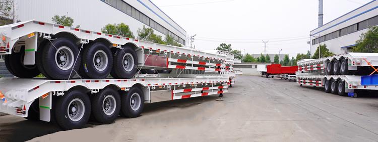 Fudeng Tri Axle Low Loader | 60/80 Ton Drop Deck Lowbed Semi Trailer for Sale Price
