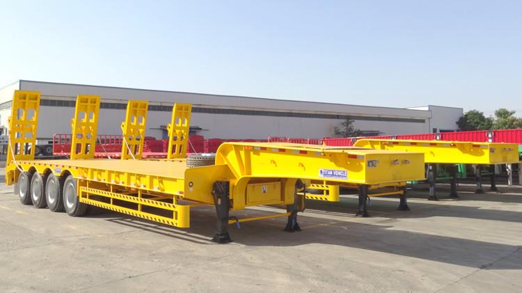 Low Loader Trailer | 4 Axle 100T Step Drop Deck Trailer for Sale in Ghana Tema