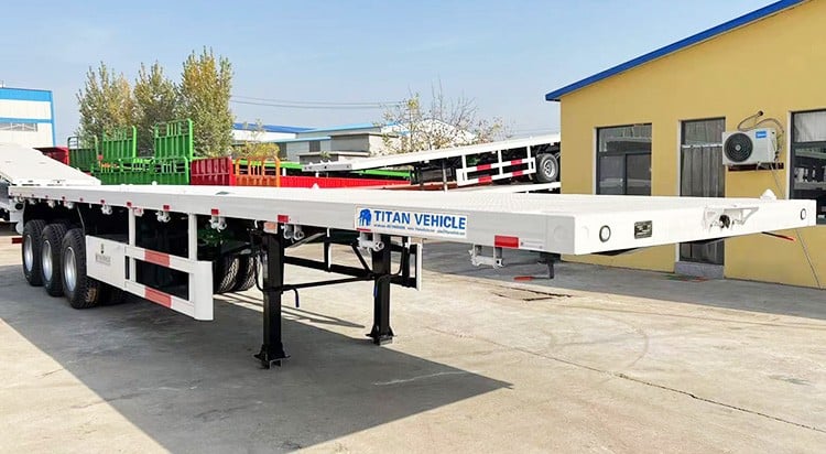 Tri Axle Container Flatbed Semi Trailer for Sale in Congo