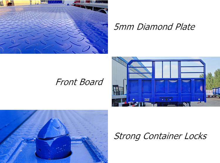 Flat Deck Tri Axle Flat Top Trailer for Sale