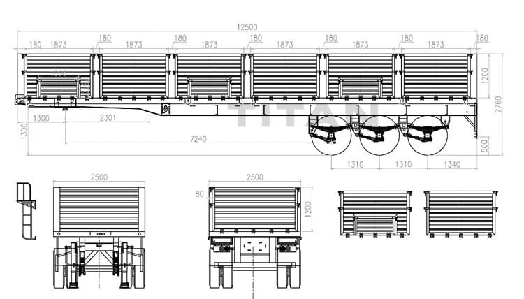 Triaxle Grain Trailer with Bulk Sides