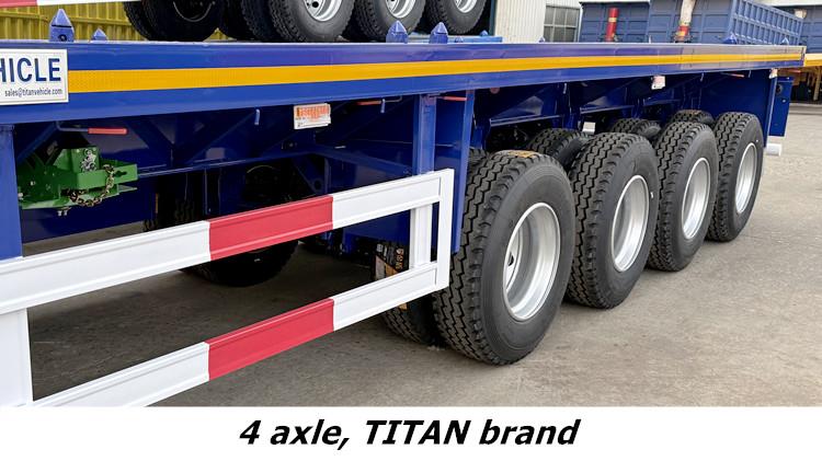 Factory Price 80 Ton 4 Axle Flatbed Trailer for Sale