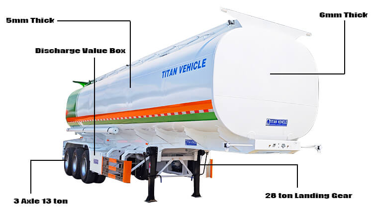 45000 Liters Oil Fuel Tanker Semi Trailer for Sale Prices in Tanzania