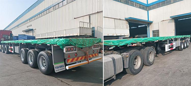 40 Foot Container Flatbed Tri Axle Flat Deck Trailer for Sale in Tanzania