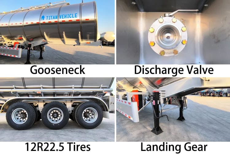 Stainless Steel Chemical Fuel Tanker Semi Trailer Price for Sale in Zimbabwe