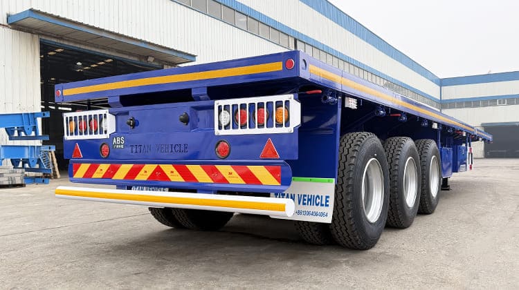 Tri Axle Flat Deck Bed Trailers Price for Sale Near Me in Guam