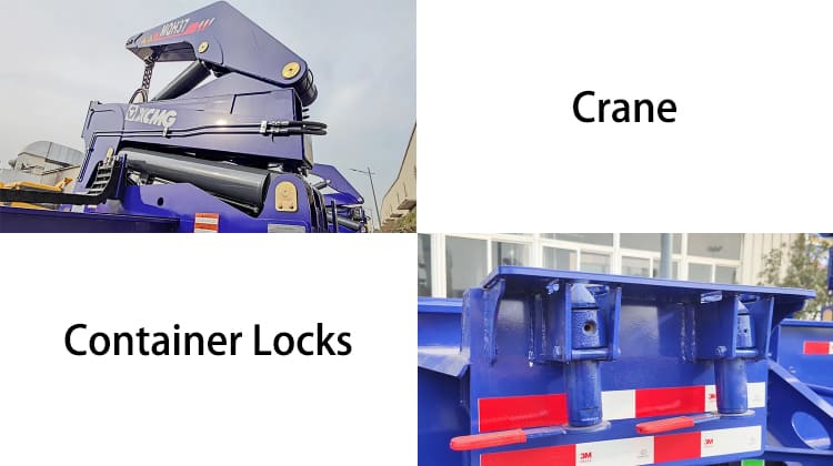 Container Side Lifter Trailer with Crane for Sale in Guyana