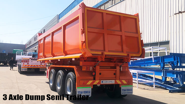 Triple Axle Semi Dump Trailers for Sale Near Me Price in Guyana