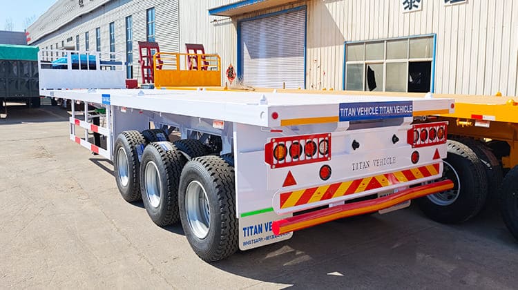 Tri Axle 40Ft Flat Bed Semi Trailers Price for Sale in Ghana  