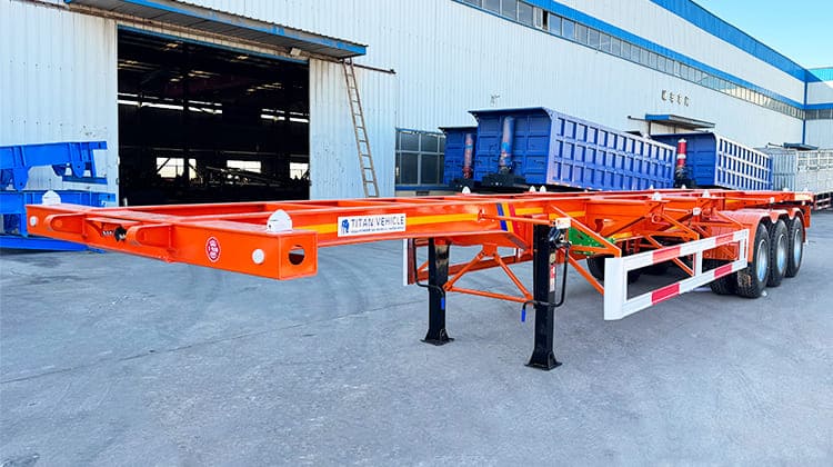 Tri Axle 40 Ft Container Skeletal Semi Trailer for Sale in Congo