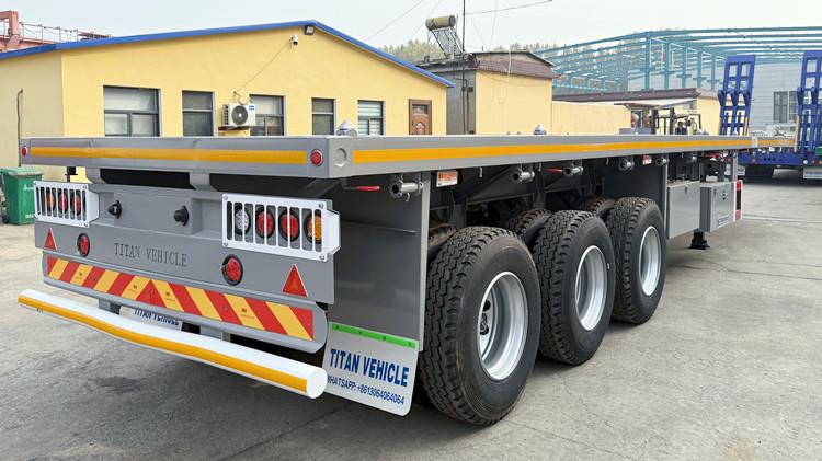 Heavy Duty Tri Axle Flatbed Truck Trailer for Sale in Congo