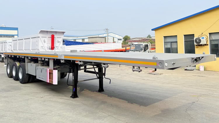 Heavy Duty Tri Axle Flatbed Truck Trailer for Sale in Congo