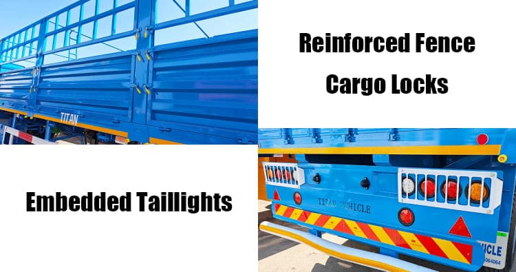 Tri Axle 60 Ton Cargo Fence Trailer for Sale in Mali