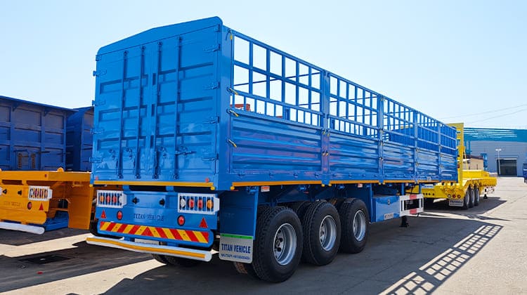 Tri Axle 60 Ton Cargo Fence Trailer for Sale in Mali