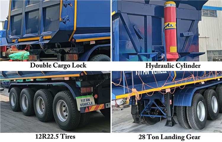 Hydraulic End Dump Semi Trailer for Sale In Angola